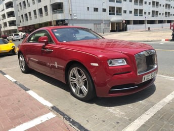 Red Rolls Royce Wraith 2017 for rent in Dubai