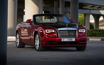 Red Rolls Royce Dawn 2018 for rent in Dubai