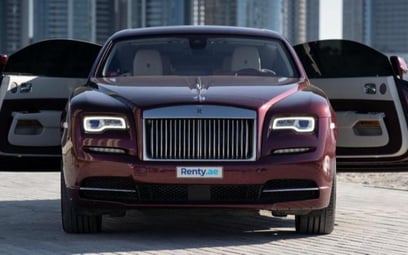 Red Rolls Royce Wraith 2019 for rent in Dubai