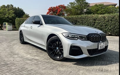 Silver 2020 BMW 330i Silver with M340i bodykit 2020 for rent in Dubai