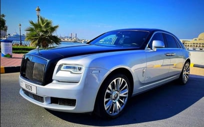 Silver Rolls Royce Ghost 2020 for rent in Dubai
