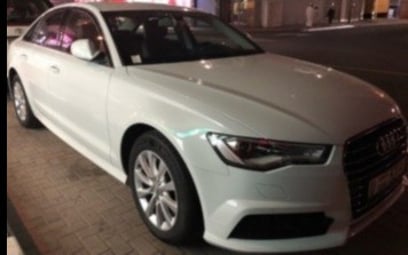White Audi A6 2018 for rent in Dubai
