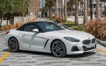 White BMW Z4 cabrio 2020 for rent in Dubai