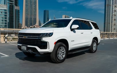 White Chevrolet Tahoe 2021 for rent in Dubai