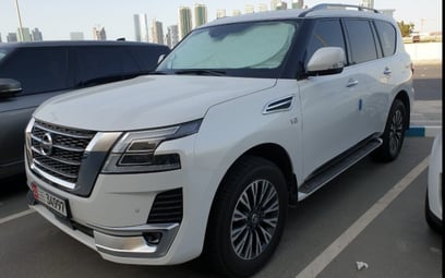 White Nissan Patrol V8 2020 for rent in Dubai