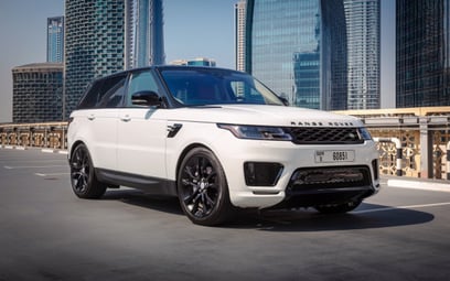 White Range Rover Sport 2020 迪拜汽车租凭