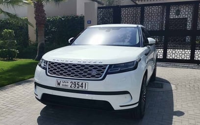 White Range Rover Velar 2019 for rent in Dubai