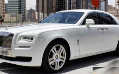 White Rolls Royce Ghost 2018 for rent in Dubai