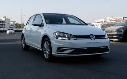 White Volkswagen Golf 2019 for rent in Dubai