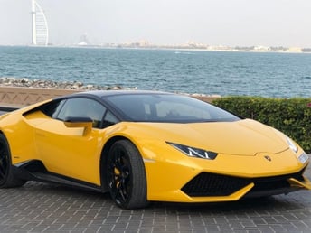 Аренда Yellow Lamborghini Huracan 2018 в Дубае