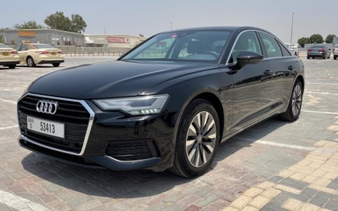 أسود Audi A6, 2020 للإيجار في دبي