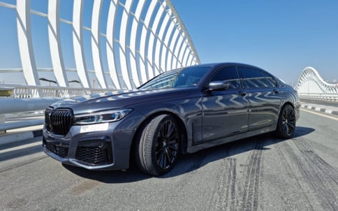 Black BMW 7 Series, 2020 for rent in Dubai