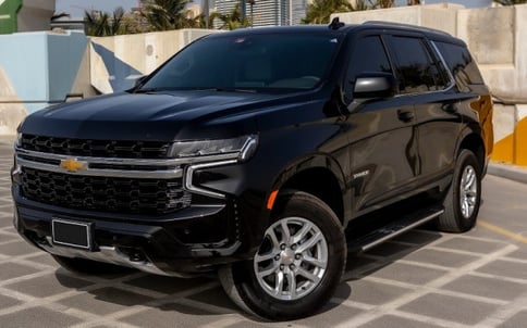 Black Chevrolet Tahoe, 2021 for rent in Dubai