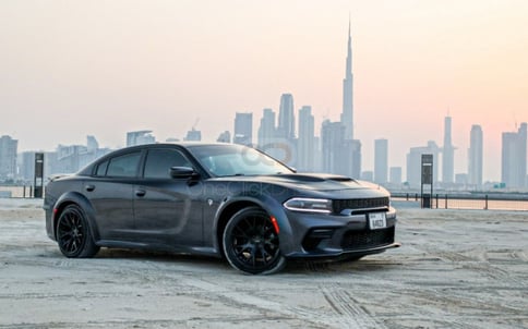Black Dodge Charger, 2018 for rent in Dubai