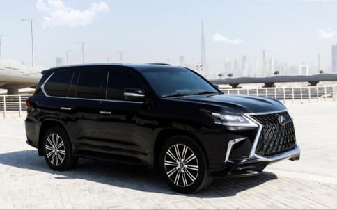 Black Lexus LX 570S, 2020 for rent in Dubai