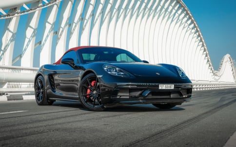 Black Porsche Boxster GTS, 2019 for rent in Dubai