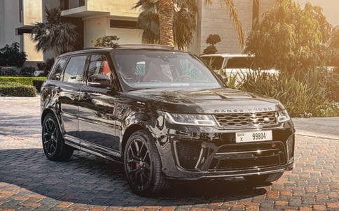 Аренда Черный Range Rover Sport SVR, 2022 в Дубае