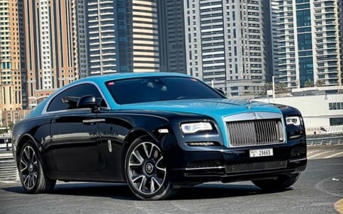 Black Rolls Royce Wraith, 2019 for rent in Dubai