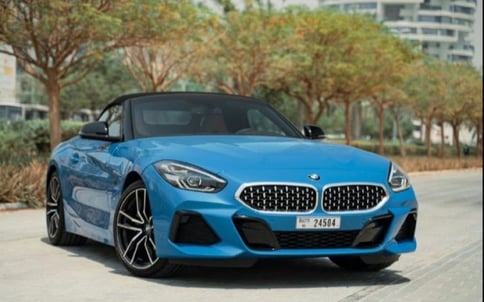 Blue BMW Z4, 2022 for rent in Dubai