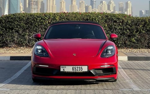 Dark Red Porsche Boxster GTS, 2019 for rent in Dubai
