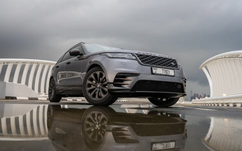 Grey Range Rover Velar, 2020 for rent in Dubai