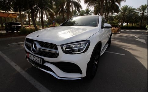 Pearl White Mercedes GLC 200, 2020 for rent in Dubai