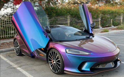 Purple Mclaren GT, 2021 for rent in Dubai