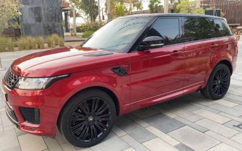 Red Range Rover Sport  Autobiography, 2020 for rent in Dubai