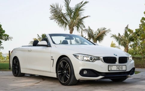 White BMW 4 Series, 2017 for rent in Dubai