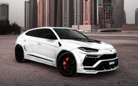 White Lamborghini Urus Novitec, 2020 for rent in Dubai