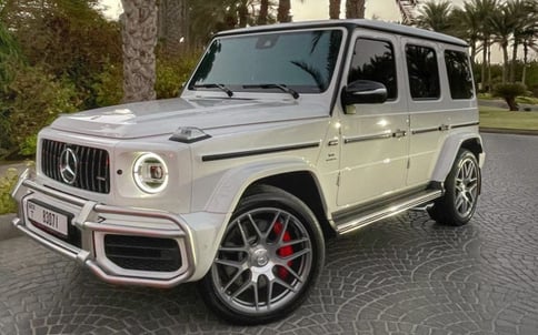 White Mercedes G class, 2020 for rent in Dubai