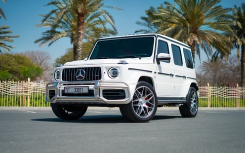 White Mercedes G63, 2021 for rent in Dubai