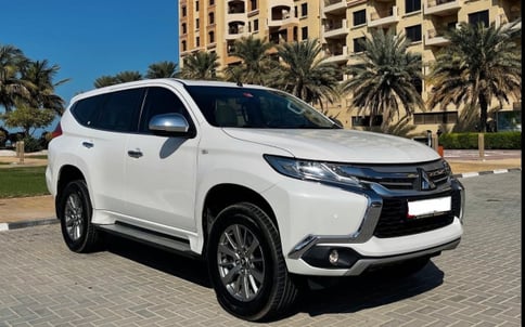White Mitsubishi Montero, 2020 for rent in Dubai