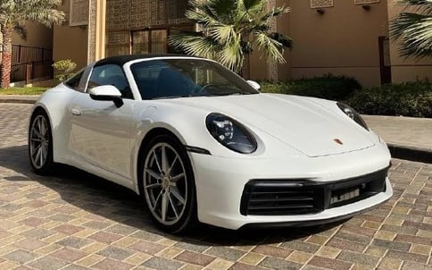 White Porsche 911 Targa 4S, 2022 for rent in Dubai