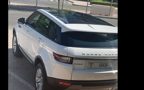 White Range Rover Evoque, 2019 for rent in Dubai