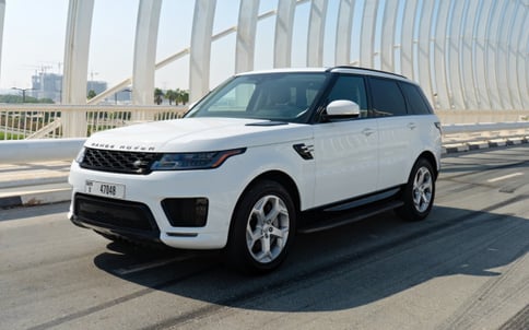 White Range Rover Sport V6, 2020 for rent in Dubai