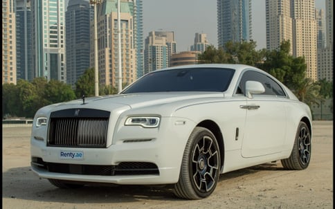 Blanc Rolls Royce Wraith- BLACK BADGE, 2020 à louer à Dubaï