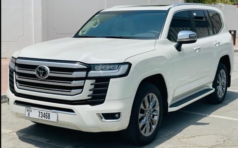 White Toyota Land Cruiser 300, 2021 for rent in Dubai