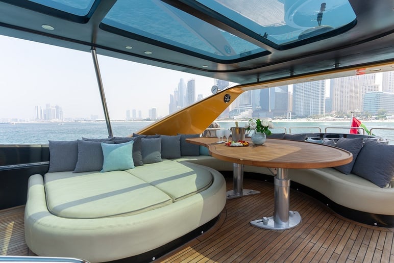 Azimut Anna with Jacuzzi 85 ft (26m) Power boat in Dubai Harbour for rent in Dubai 13