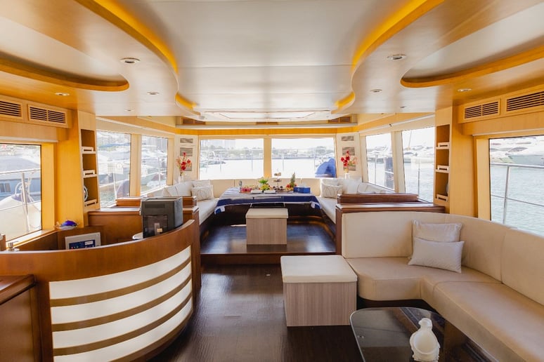 Sky Walker Explora 60 ft (19m) Catamaran in Dubai Harbour for rent in Dubai 1