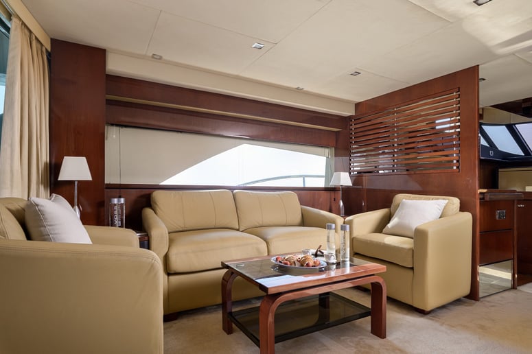Fairline Squadron VAL 68 ft (21m) Power boat in Dubai Harbour for rent in Dubai 11