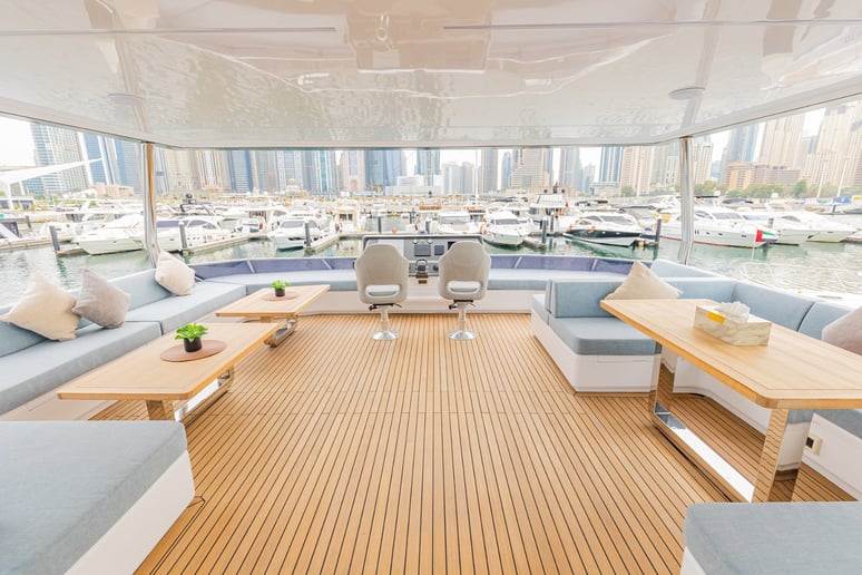 Sky Walker Infinity 60 ft (19m) Catamaran in Dubai Harbour for rent in Dubai 8