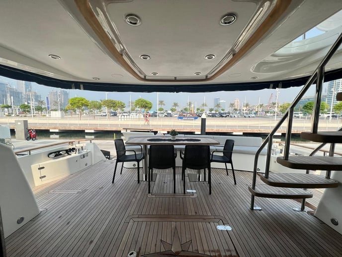在迪拜 租 Fairline Liberty 80 英尺 (25m) 动力船 在迪拜港 7