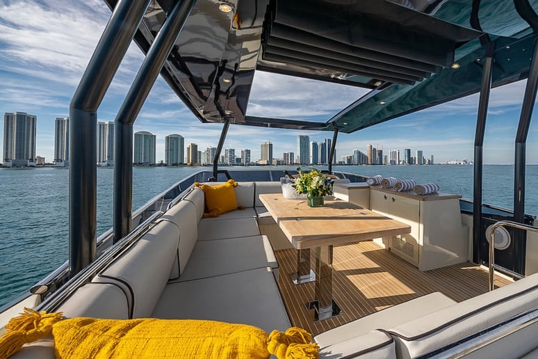 Monte Carlo 6 with stabilization system 60 ft (19m) Power boat in Dubai Harbour for rent in Dubai
