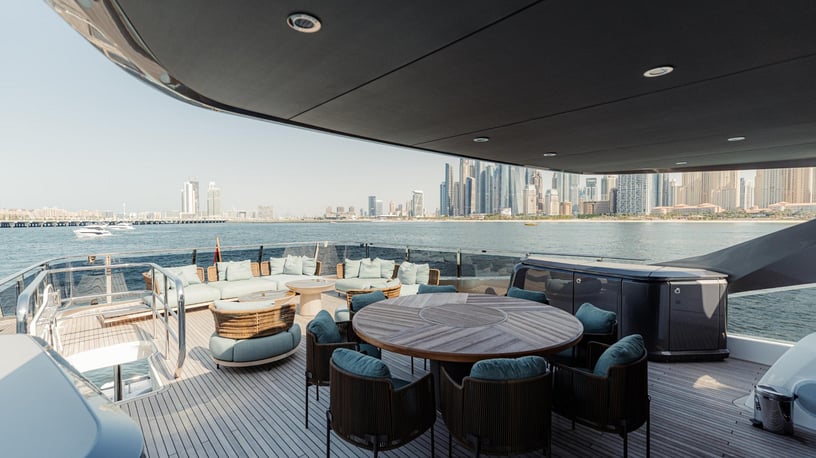 Princess 95X Super-flybridge 95 ft (29m) Power boat in Dubai Harbour for rent in Dubai 16