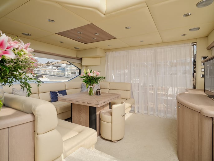 Sunseeker Satoshi 64 ft (20m) Power boat in Dubai Harbour for rent in Dubai 2