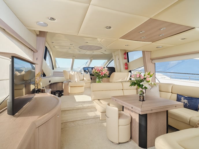 Sunseeker Satoshi 64 ft (20m) Power boat in Dubai Harbour for rent in Dubai 3