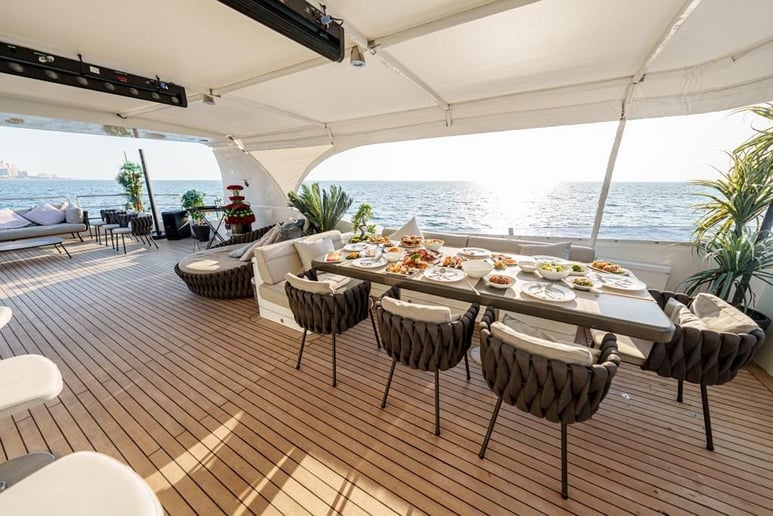 Nedship Khalili 110 ft (34m) Power boat in Dubai Harbour for rent in Dubai 8