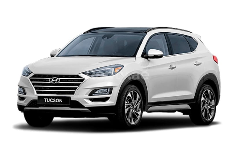 Hyundai Tucson (Gris blanc), 2018 à louer à Sharjah