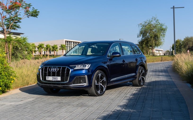 Audi Q7 (Blue), 2024 - leasing offers in Abu-Dhabi